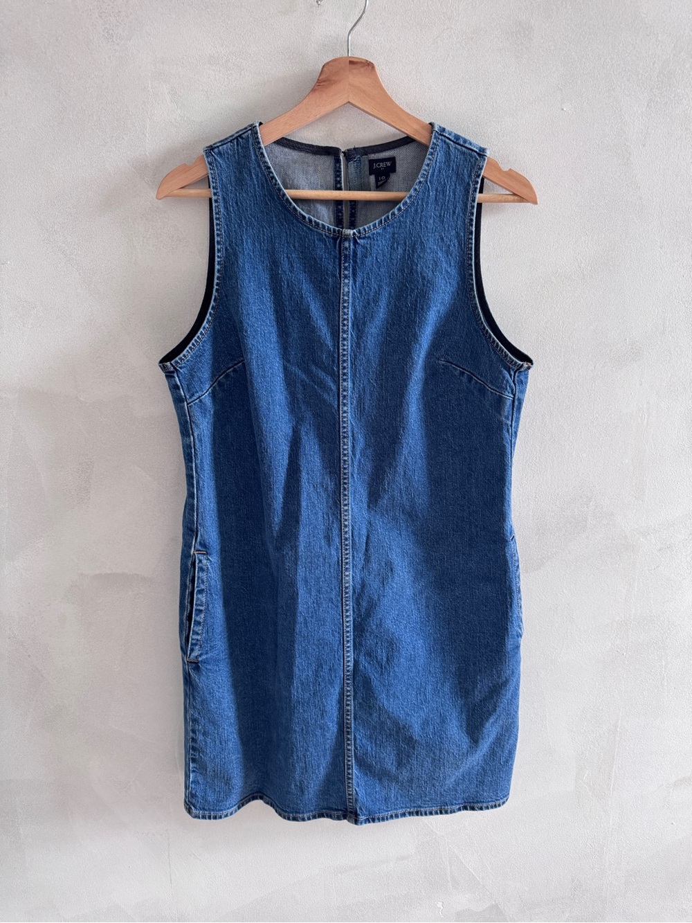 J. Crew - Sleeveless Denim Shift Dress - Size 10